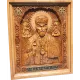 Різьблена ікона «Микола чудотворець»