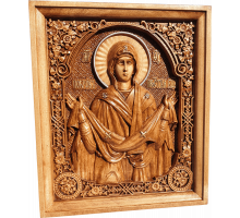 Різьблена ікона «Покрова Пресвятої Богородиці»